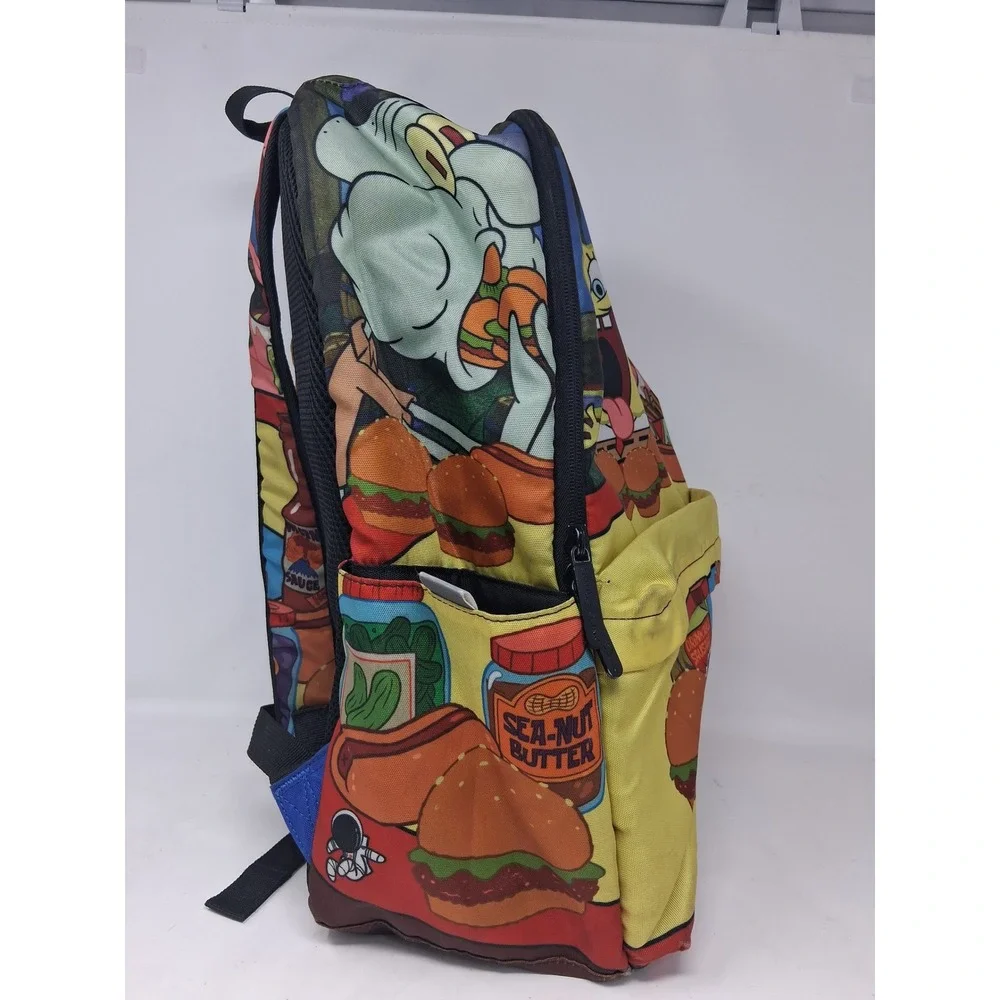 Space Junk SpongeBob SquarePants Backpack All Over Print Krabby Patty Bag design